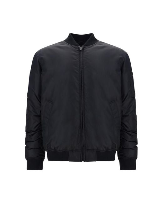 Moschino Blue Solid Bomber Jacket for men