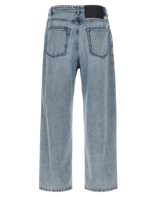 Jil Sander Blue Diagonal Cotton Jeans for men