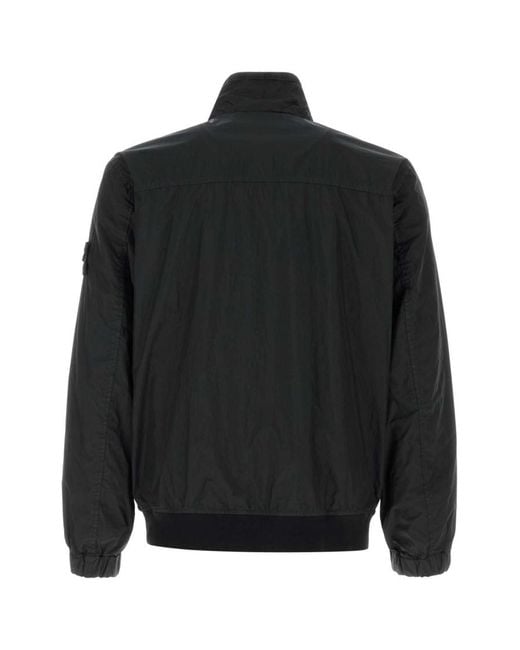 Stone Island Black Solid Jacket for men