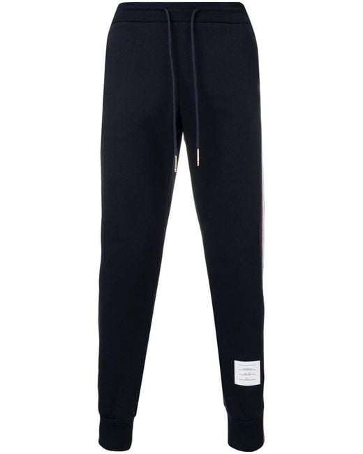 Thom Browne Blue Rwb Stripe Loopback Track Pants for men