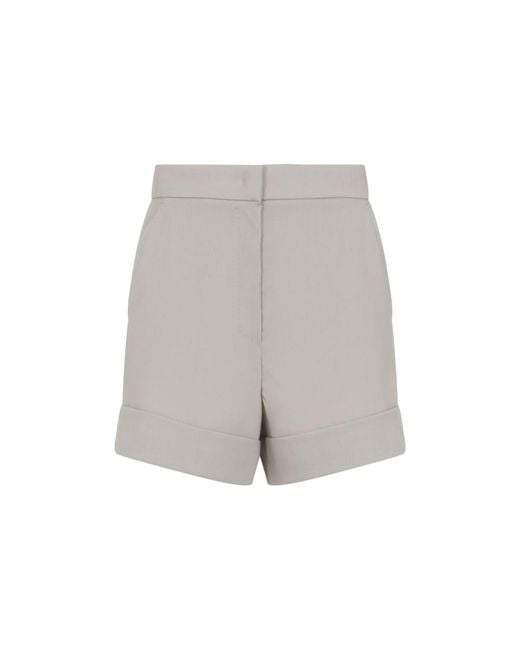 Max Mara Gray Solid Shorts