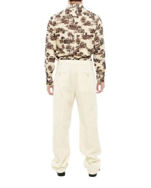 DSquared² White Regular Flat Front Pants for men