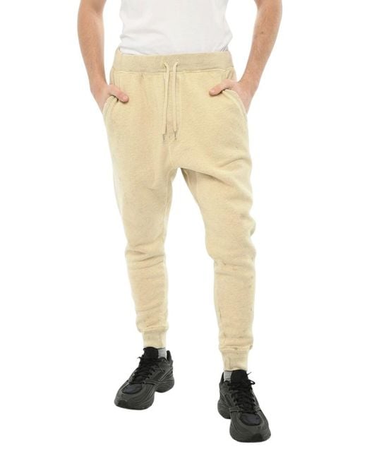 DSquared² Natural Solid Tapered Joggers for men