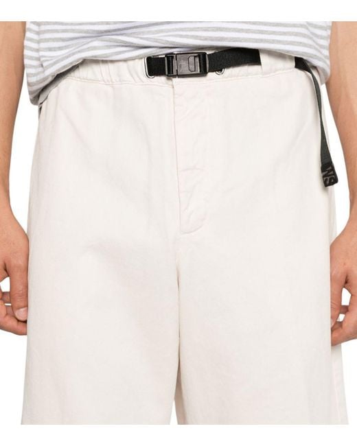 White Sand White Solid Shorts for men