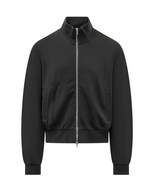 Our Legacy Black Solid Mock Collar Jacket for men