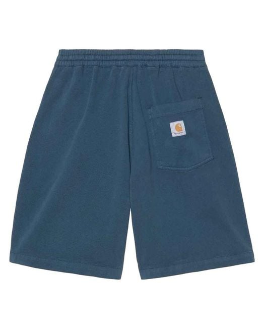 Carhartt Blue Cotton Solid Shorts for men