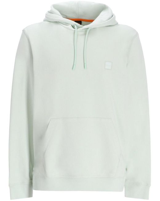 Boss White Mint Wetalk Hoodie for men