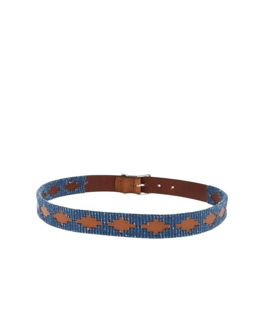 DSquared² Brown Denim Trims Belt