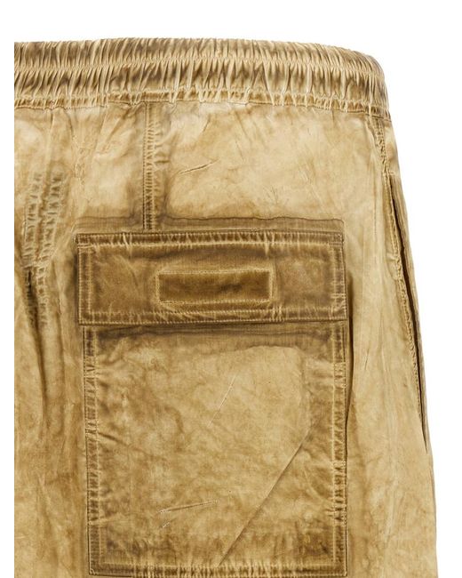 Rick Owens Yellow Drawstring Pods Bermuda Shorts for men