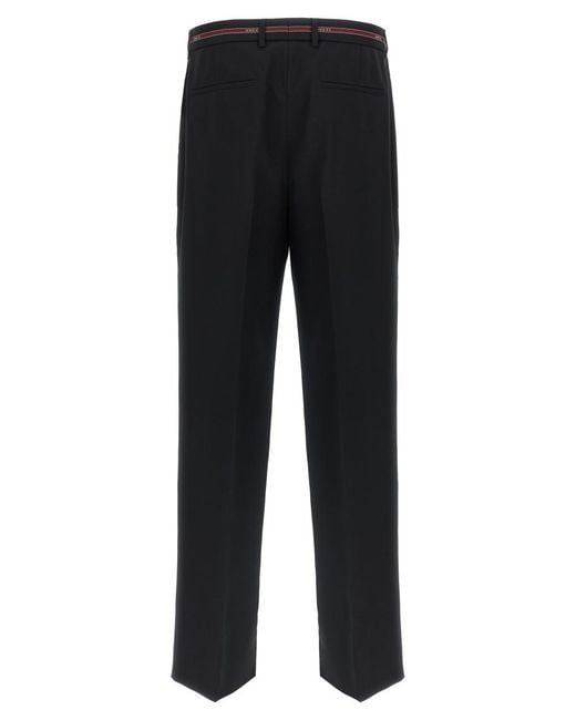 Gucci Black Flat Front Pant for men