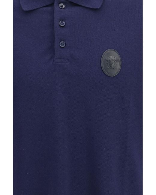 Versace Blue Logo Polo for men