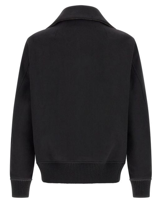 Rick Owens Black Solid Wool Jacket for men