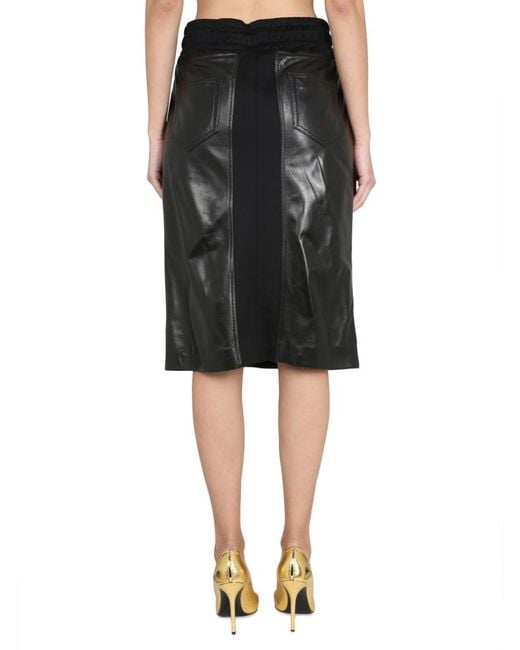 Tom Ford Black Solid Midi Skirt