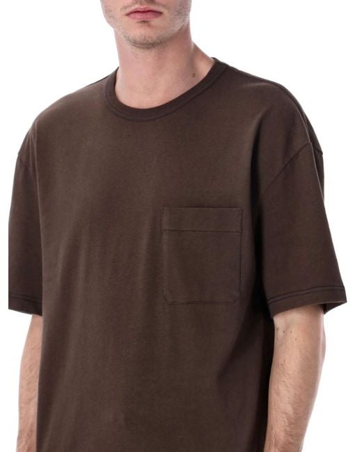 Lemaire Black Boxy Heavy Jersey T-Shirt for men