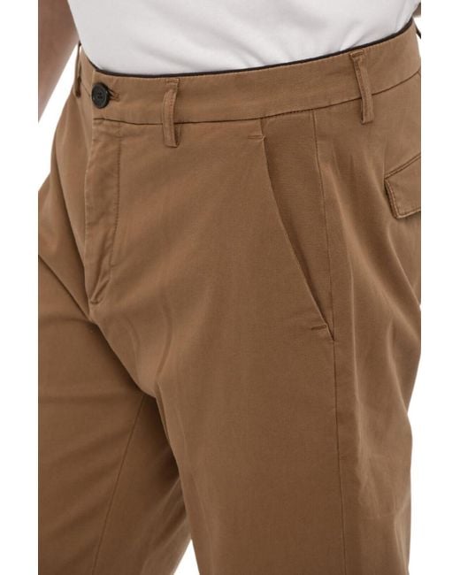 Department 5 Natural Slim Solid Trousers for men