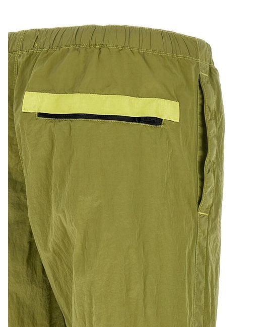 Stone Island Green Polyamide Solid Joggers for men