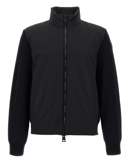 Moncler Black Matt Effect Cardigan for men