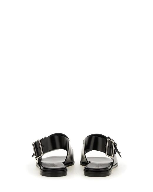 Aeyde Black Solid Sandals