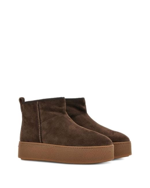 Hogan Brown Suede Ankle Boots