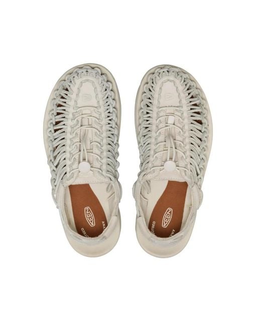 Keen White Braided Sandals