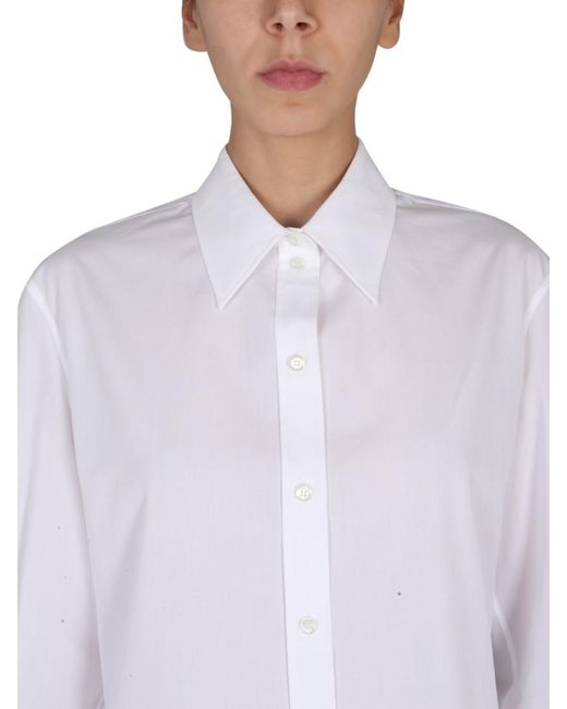McQueen White Regular Solid Shirt