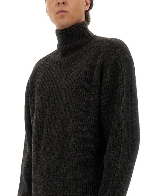Lemaire Black Turtle Neck Sweaters for men