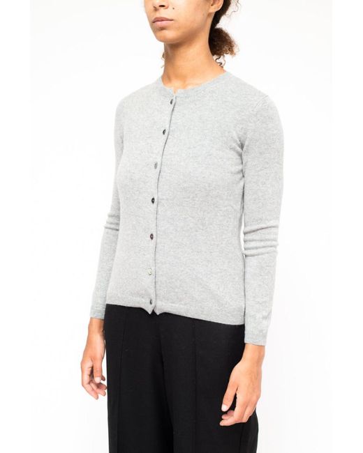 LA ROSE White Cashmere Cardigan