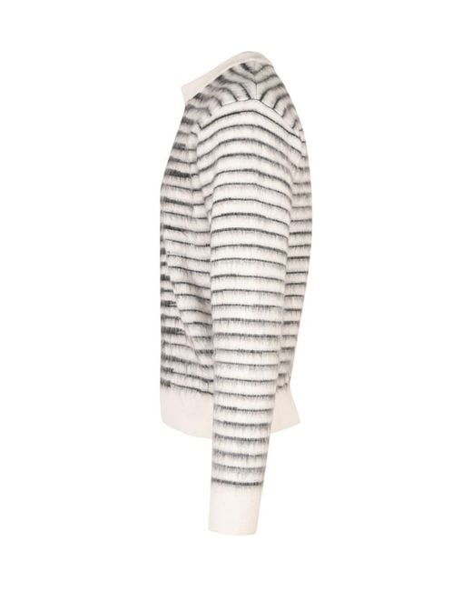 Tom Ford Gray Stripes Regular Sweater for men