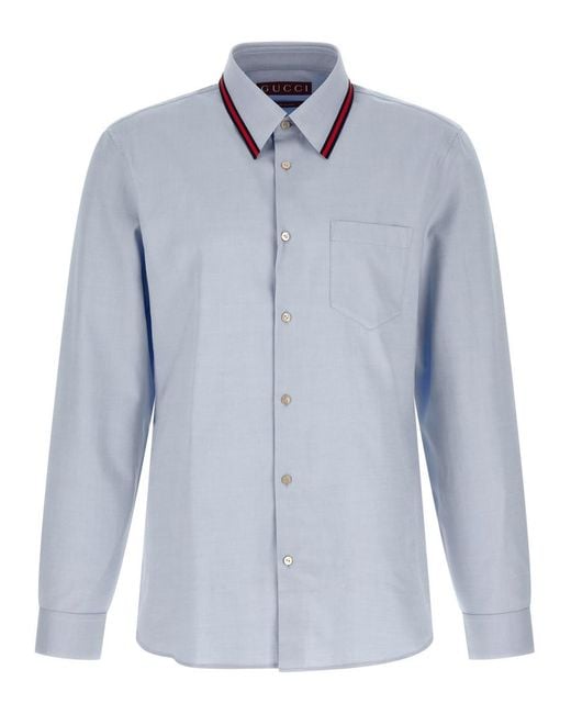 Gucci Blue Regular Solid Shirt for men