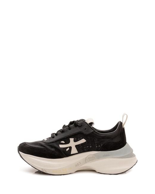 Premiata Black Solid Hill Sneakers
