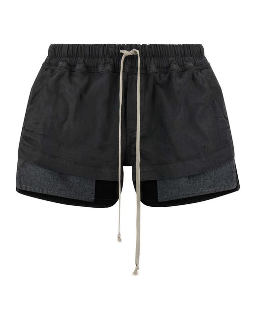 Rick Owens Black Fog Boxers Shorts