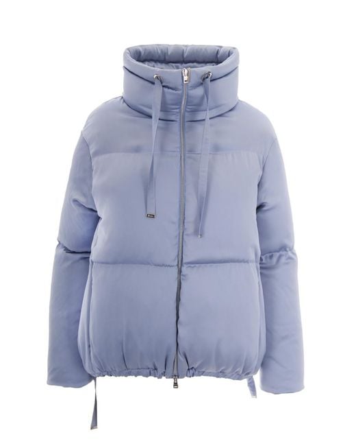 Herno Blue Light Mock Collar Jacket