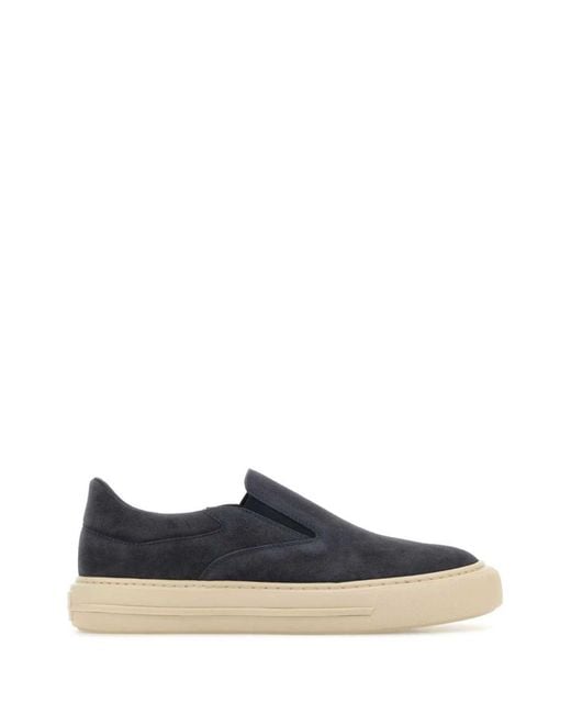 Hogan Blue Suede Loafers for men