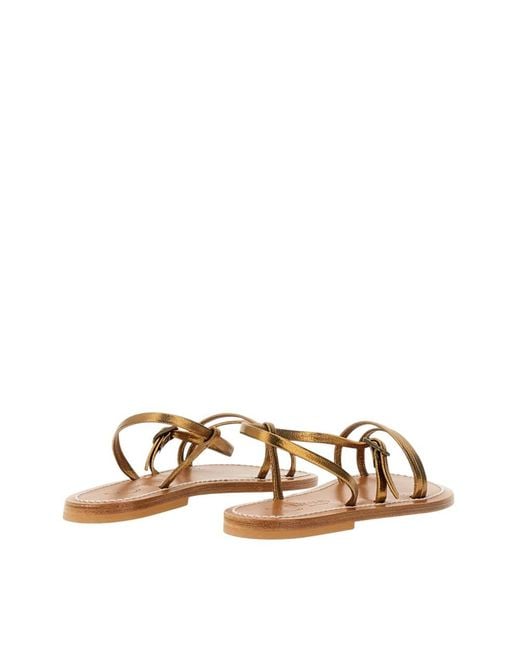 K. Jacques Brown Open-Toe Sandals