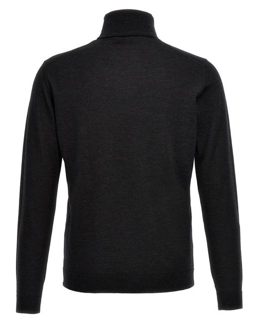 Roberto Collina Black Turtleneck Sweater for men