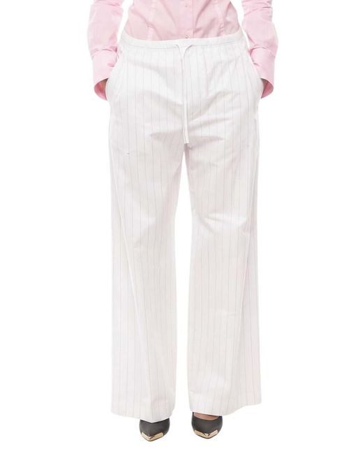 1989 STUDIO White Straight Drawstring Pants