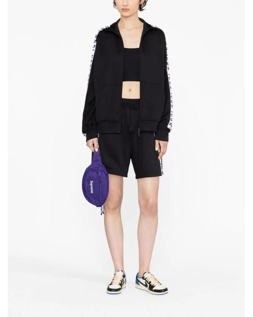 DSquared² Black Icon-Stripe Drawstring Shorts