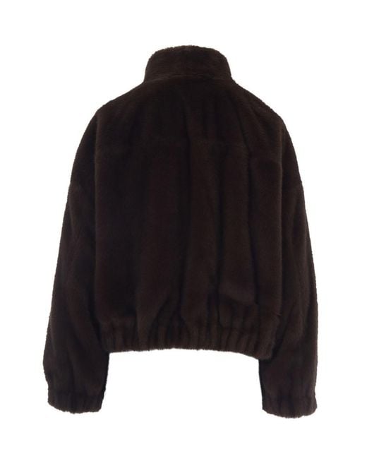 Weekend by Maxmara Black Solid Mock Collar Jacket