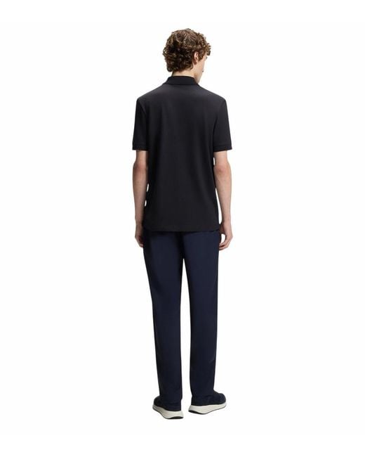 Boss Black Solid Shirt Collar Polo for men