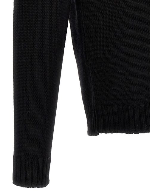 Zanone Black Turtle-Neck Sweater for men