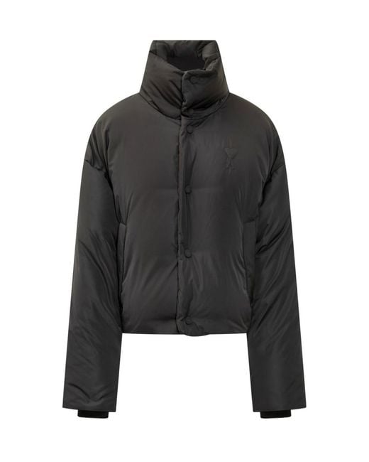 AMI Black Mock Collar Jacket