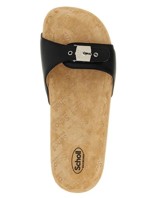 Balenciaga Black Slip On Sandals