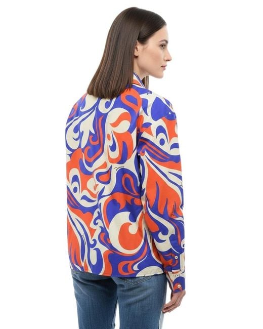 DSquared² Blue Regular Abstract Shirt
