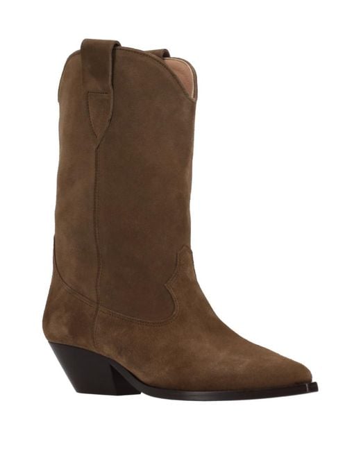 Isabel Marant Brown Solid Pointed Toe Boots