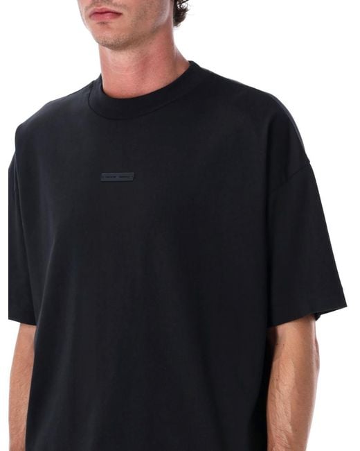 Fear Of God Black Crewneck Logo T-Shirt for men