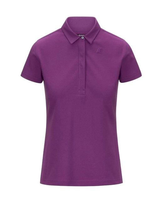 K-Way Purple Solid Shirt Collar Polo