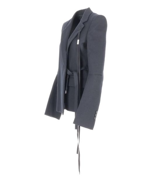 Ann Demeulemeester Blue Venla Asymmetric Tailored Jacket