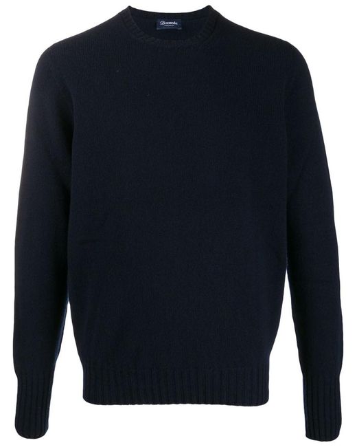 Drumohr Blue Round Neck Long Sleeves Sweather for men