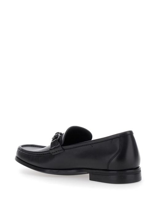 Ferragamo White Leather Loafers for men