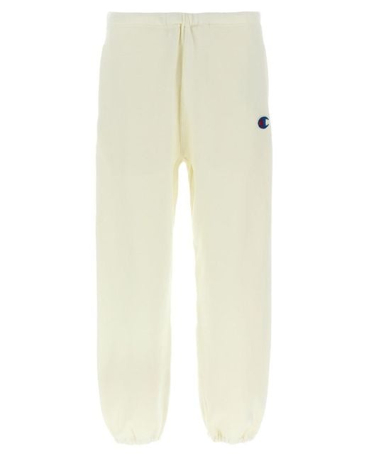 Undercover White Ivory Cotton Solid Joggers for men